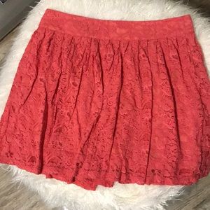 Forever 21 laced salmon skirt